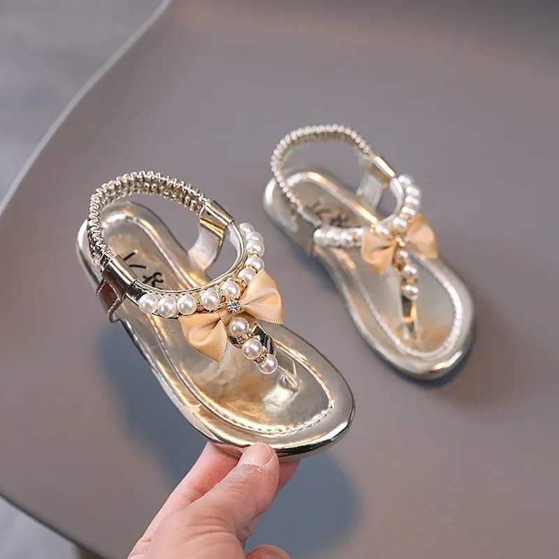 Meisjes Parels Sandalen Strass Kids Gladiator Sandalen Vlinder-Knoop Prinses Kinderen Sandalen Slippers Strandschoenen Zacht