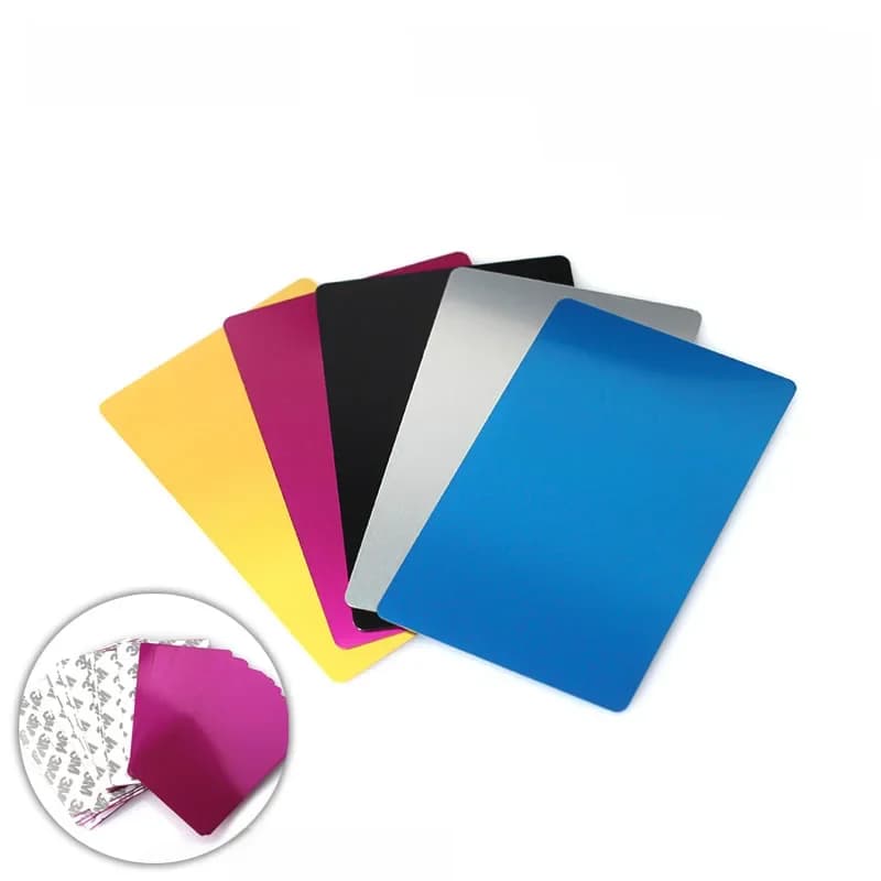 100 STKS Metalen Naambord Visitekaartjes Veelkleurige Aluminium Materiaal 5 Kleur voor Laser-markering Machine CO_2 Laser Marker