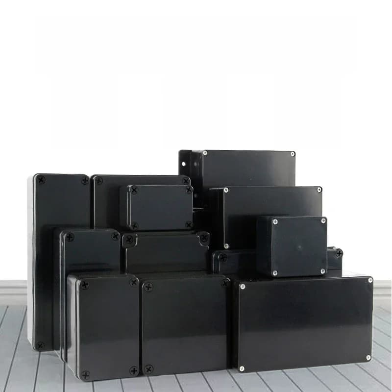 Black Box Outdoor waterdichte behuizing Plastic doos Elektronische projectbehuizing Instrument Waterdichte aansluitdoosbehuizing
