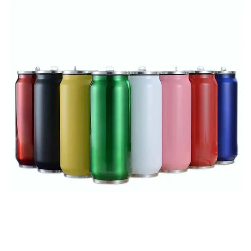 Hoge Kwaliteit Drank Kan Hot Isolatie Met Stro Thermos Garrafa Termica Roestvrij Staal Water Fles 300/500Ml