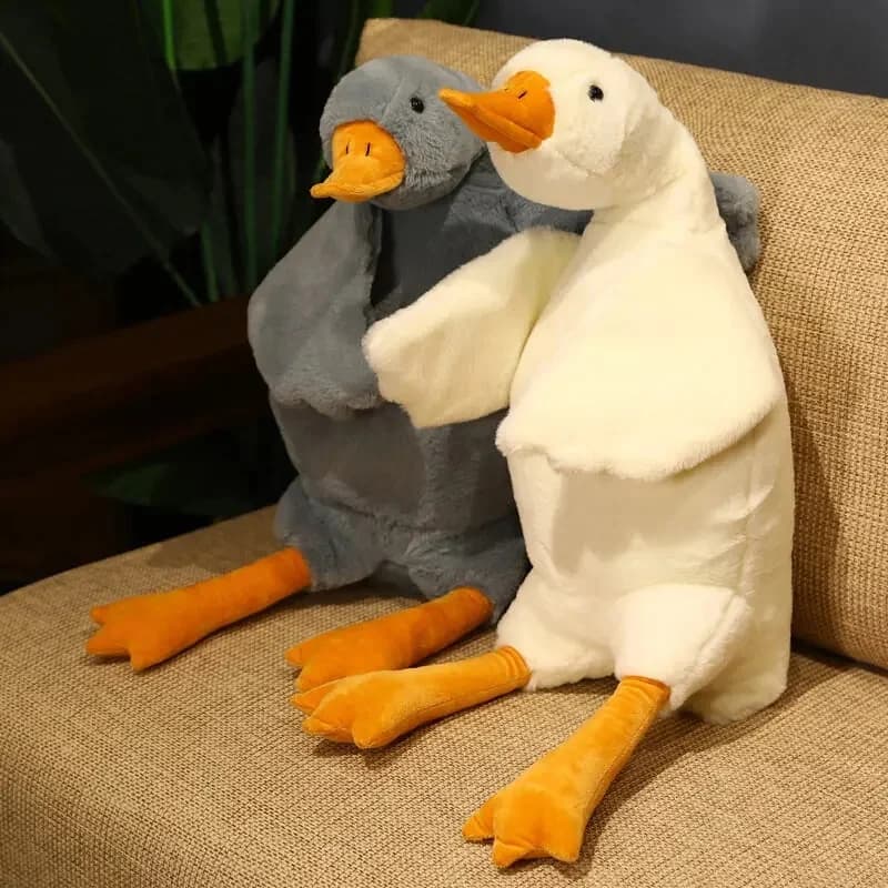 50-190 cm Giant Gans Knuffels Soft Gevulde Boba Eend Slaap Kussens Leuke Dieren Grote Gans Vloermat poppen Meisje Kerstcadeaus