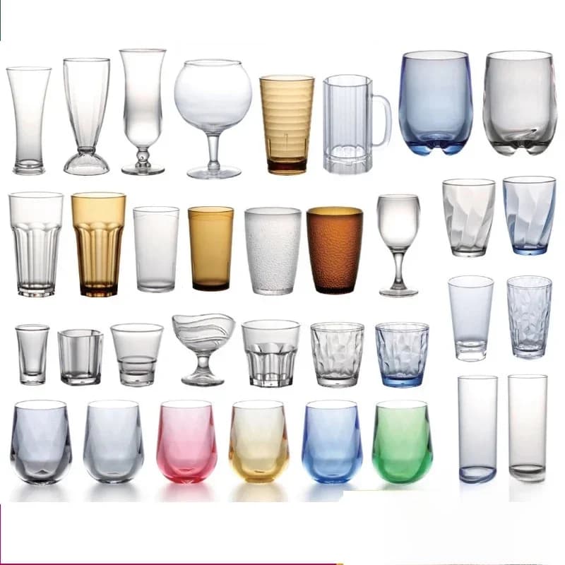 Acryl Drinkglazen Set Herbruikbare Drinkbekers Onbreekbaar Herbruikbare Plastic Bekers Plastic Tumbler Set Vaatwasmachinebestendig 6pack