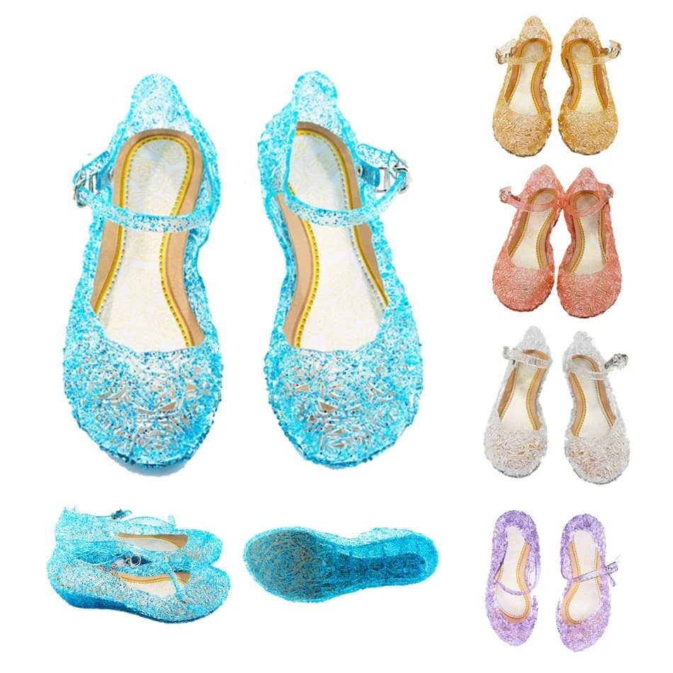 Peuter Infant Kids Baby Meisjes Zomer Kristal Sandalen Bevroren Prinses Jelly Hoge Hakken Partij Dansschoenen Sneeuw Wit schoenen