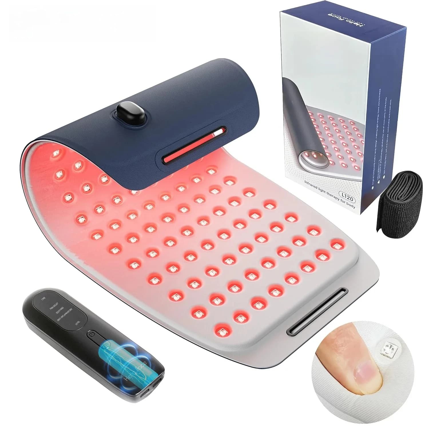 Hello Face 650 nm en 850 nm rood nabij infrarood lichttherapie taille wrap pad riem pijnverlichting nieuw