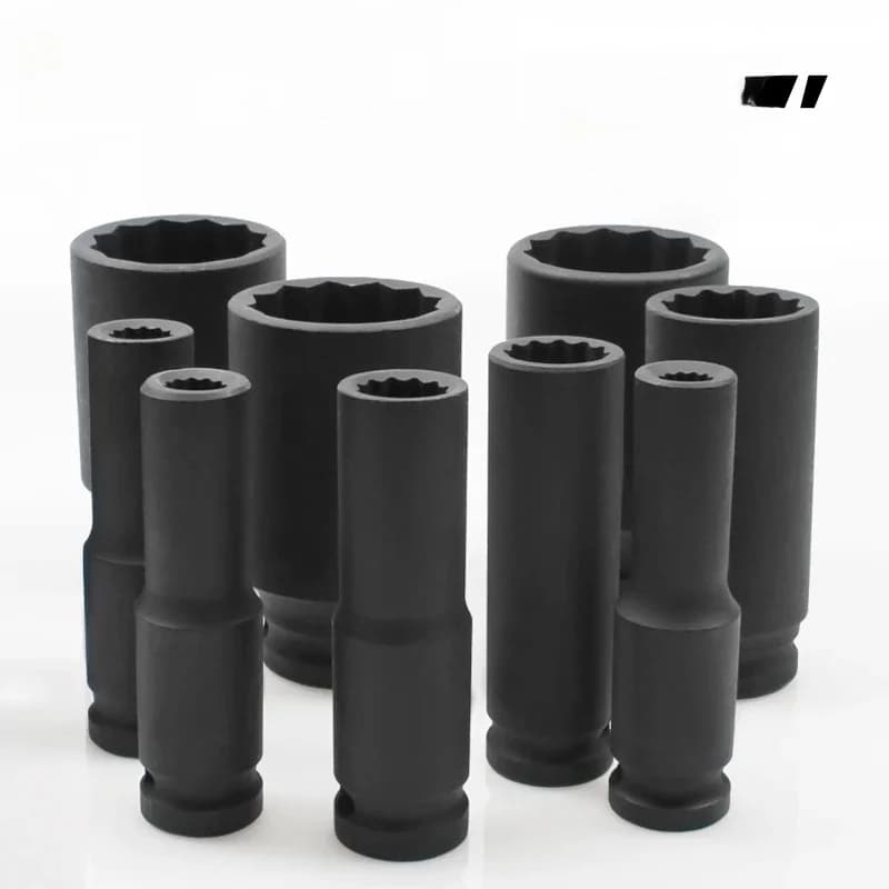 Boorkracht 8-41Mm Diepe Impact Pneumatische Socket Driver Torx Kop 12 Punt 1/2 "Adapter Auto Vrachtwagen Bandsleutel Reparatie Tool