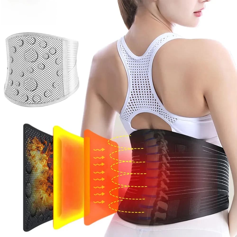 Zelfopwarmende Lumbale Magneet Riem, Thermische Magnetische Therapie Toermalijn Onderrug Taille Ondersteuning Riem Brace voor Pijnbestrijding Ischias