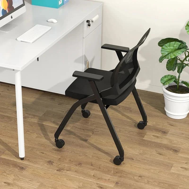 Computerstoel Huis Opvouwbare Mesh Bureaustoelen Conferentie Verplaatsbare Gaming Stoel Draagbare Comfortabele Rugleuning Stoel Met Wielen