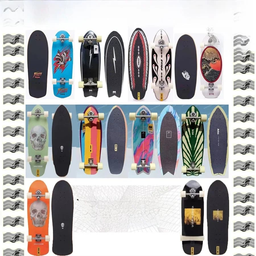 YOW land surf skateboard longboards hele kits goede kwaliteit veersysteem merk met vrachtwagens wielen lagers en gereedschap