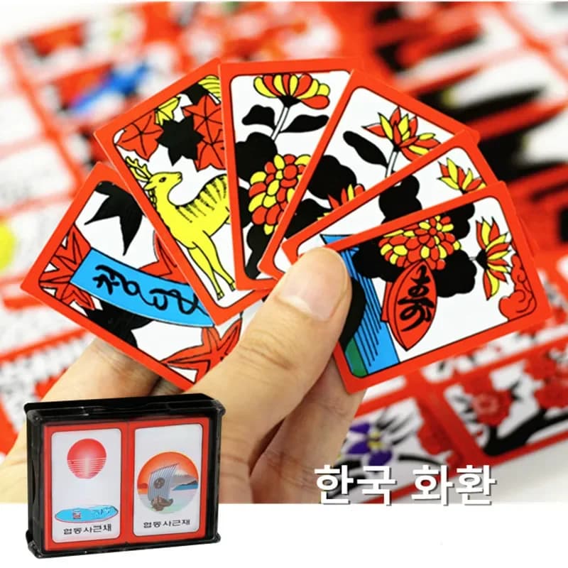 Koreaanse Go Stop Hanafuda-kaarten Waterdicht PVC Familiefeest Bordspel Japanse bloemkaarten Duurzaam speeldek