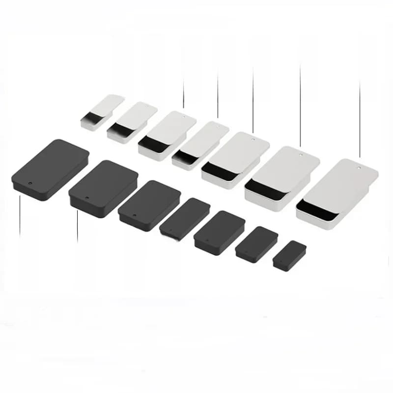 20 STKS Rechthoekige Frosted Push-Pull Kauwgom Knop Opslag Metalen Doos Mini Pil Schuifdeksel Blikken Doos Sieraden Cosmetische Case