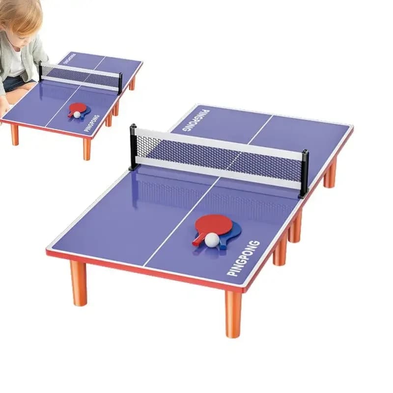 Draagbare pingpongtafelset Compacte pingpongtafel Opvouwbaar met 2 peddels 1 bal Weerbestendige stabiele tafeltennistafels Voor