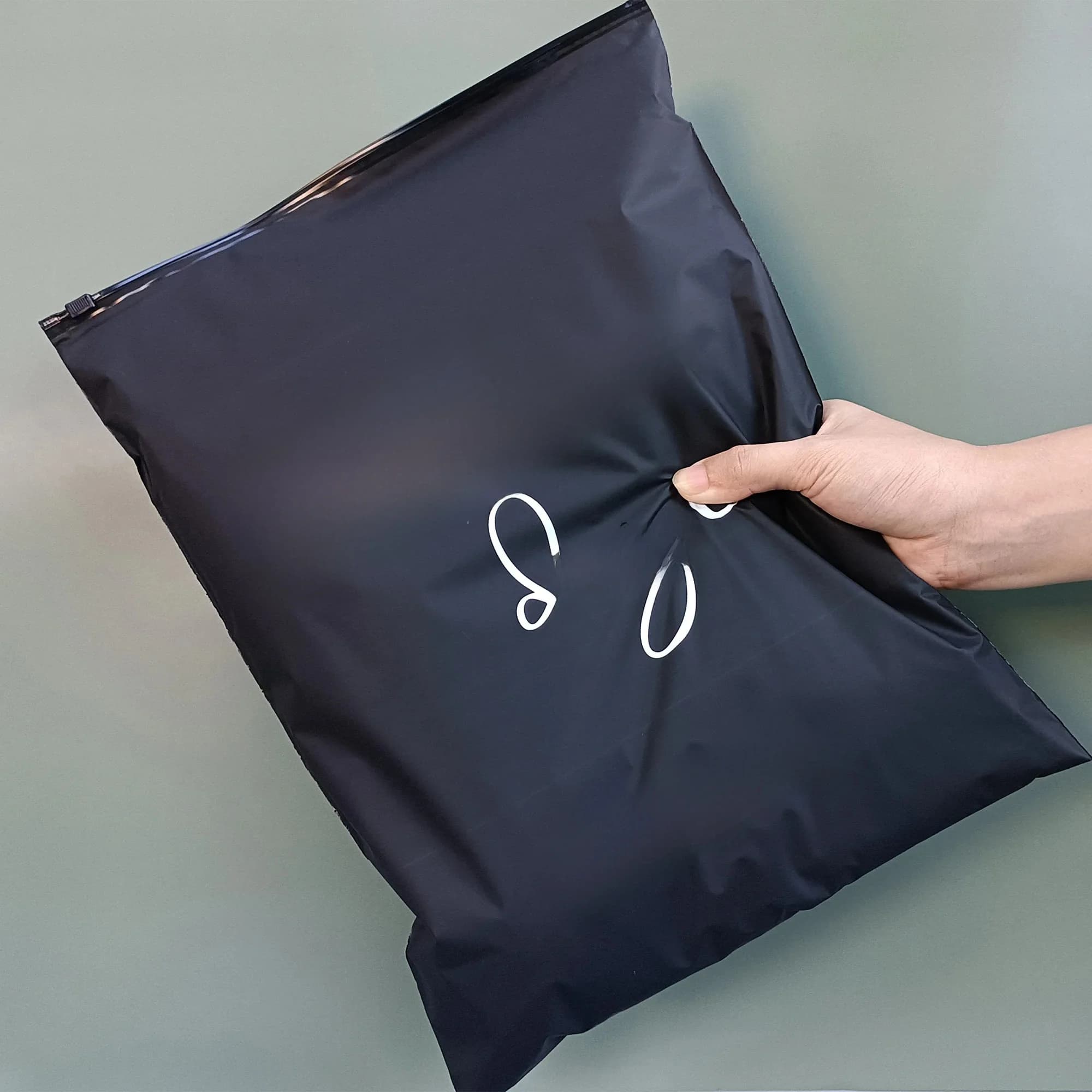 Aangepaste Frosted Rits Tas, Opbergtas Kleding Badpak Handdoek Pruik Verpakking Tas Met Logo Afdrukken, T Shirts Hoodies Verpakking Tas