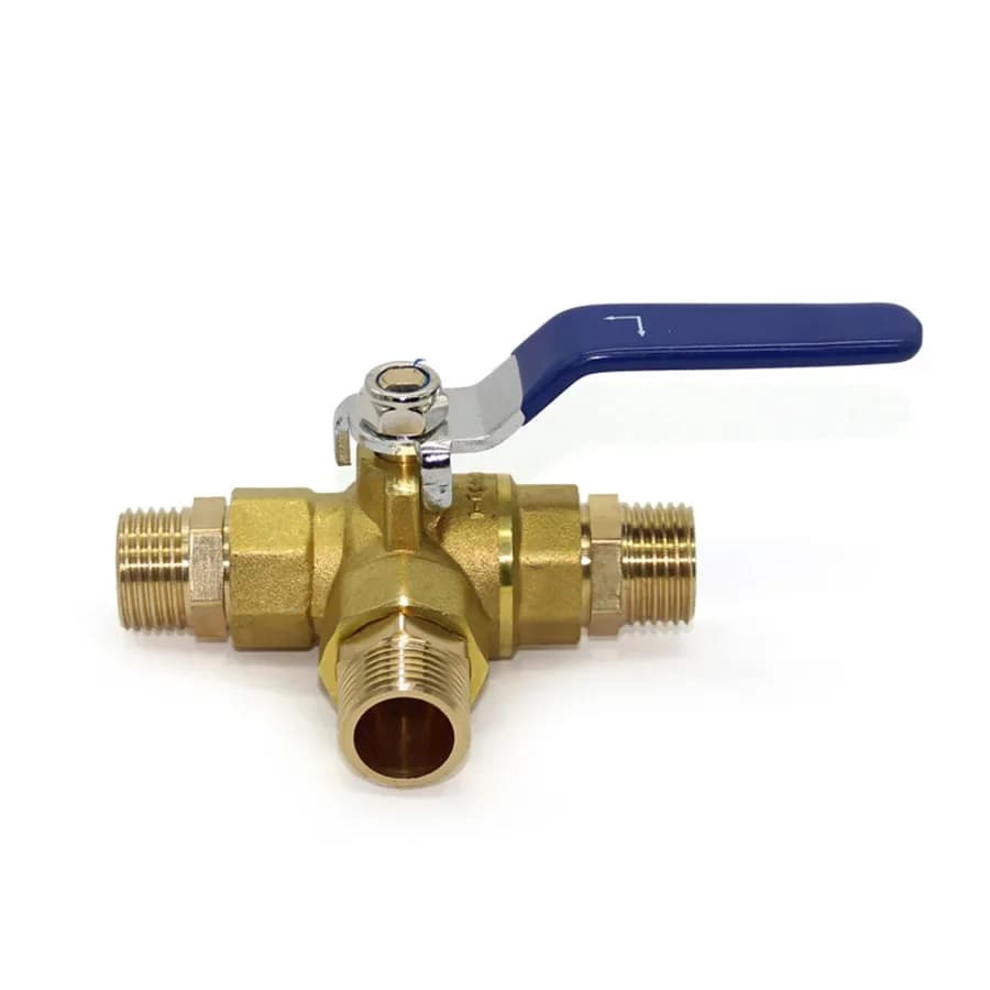 1/4 "3/8" 1/2 "3/4" 1 "Bsp Volledige Port L-Poort T-Poort drie Manier Messing Kogelkraan Connector Voor Water Olie Lucht Gas