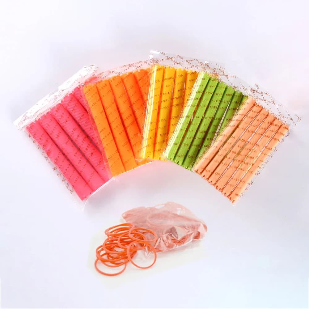 18 stks/set Extra Lange Haarrollers met Elastiekjes Koude Perm Staven Haarwortel Curler Bars Clip Curling Kappersbenodigdheden 1546