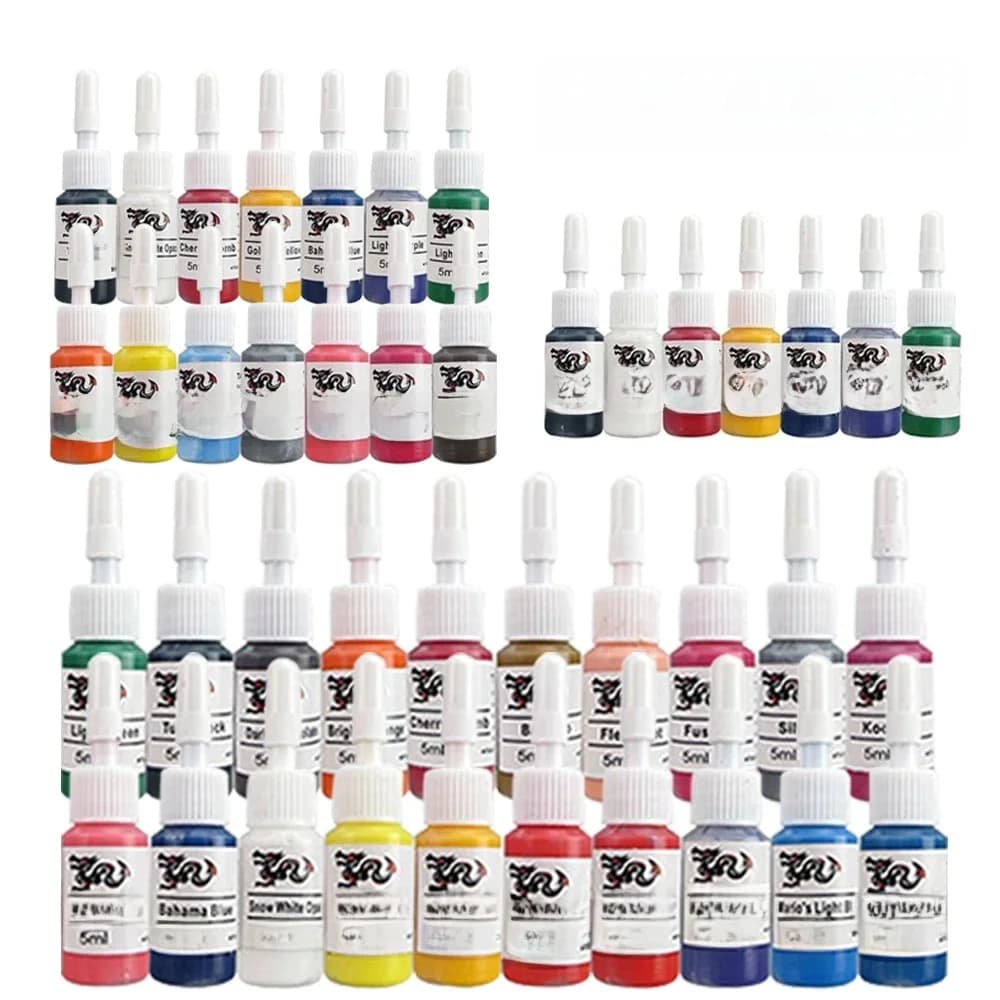 7/14/20 Kleur Professionele 5ml Tattoo Inkt Pigment Schoonheid Verf voor Body Art Make-Up Tattoo pigment Praktijk Set Tattoo Inkten