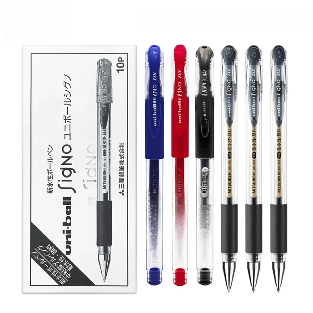 10 Stuks Mitsubishi Uni Gel Pen UM-151 Hoge Capaciteit Sneldrogende 0.38Mm Kantoor Balpen Schoolbenodigdheden Statione
