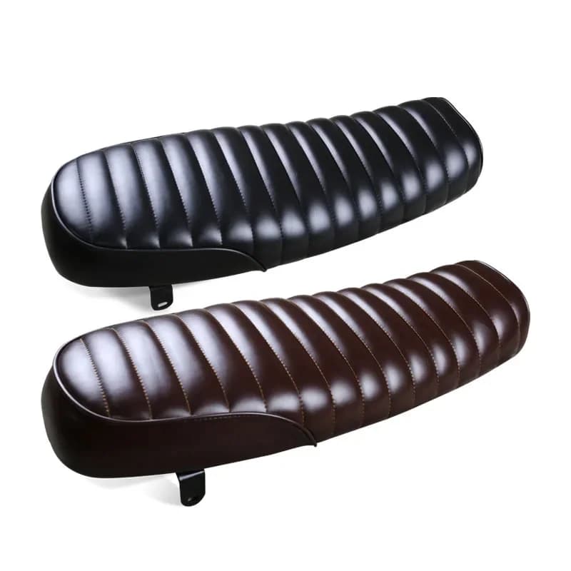 64cm Universiteit Retro Motor Waterdicht Leer Cafe Racer Vintage Gel Plat Kussen Zitzadel