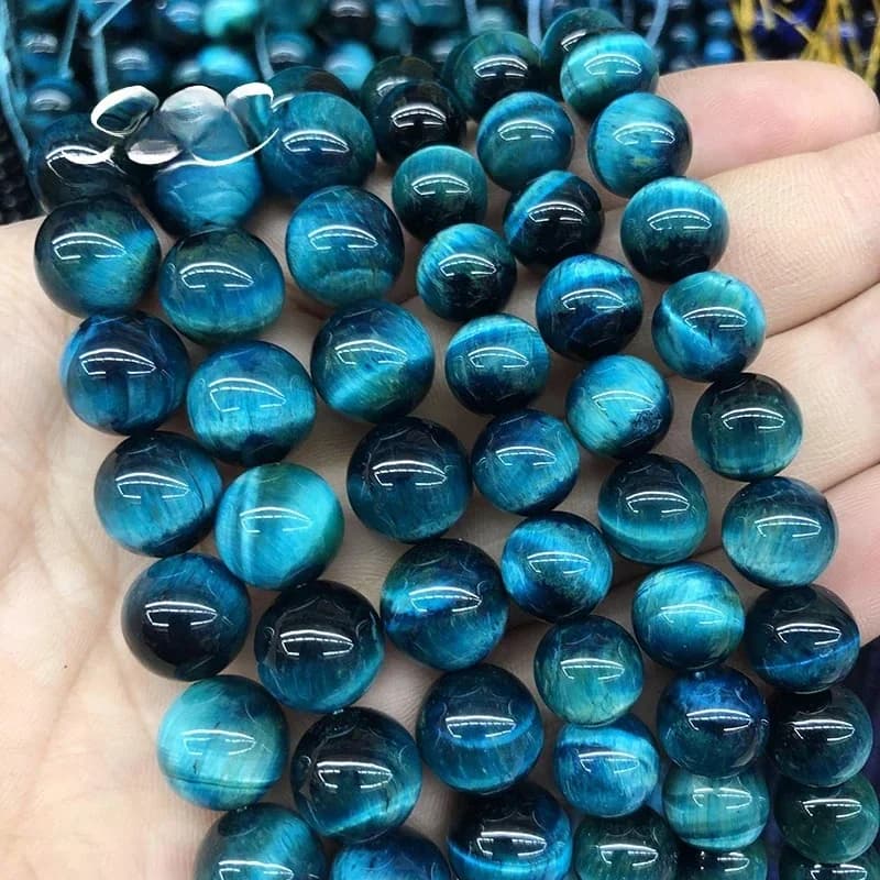 5A Kwaliteit Natuursteen Blauwe Tijgeroog Kralen Ronde Losse Kralen 6 8 10 12mm Voor Sieraden Maken DIY Bedelarmband 15 "Groothandel