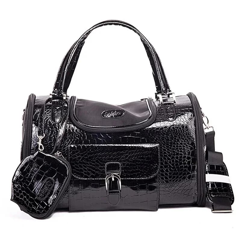 Draagbare Outdoor Huisdier Kat Hond Carrier Tas Met Portemonnee Lederen Reizen Kleine Hond Chihuahua Teddy Draagtas Handtas