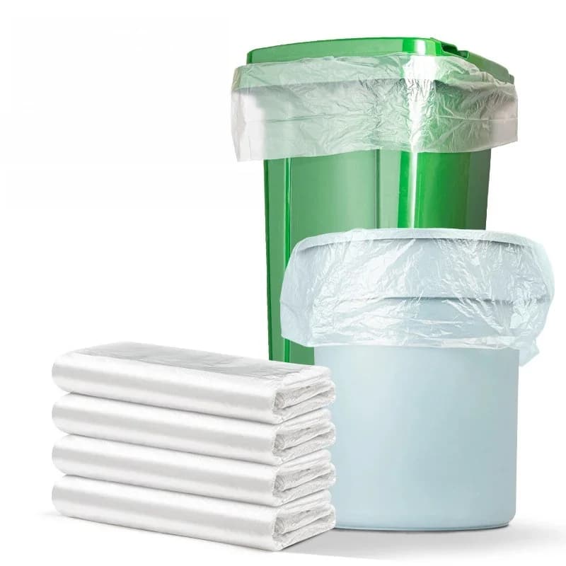 50PCS Clear Grote Capaciteit Vuilniszak Transparant Verdikte Wegwerp Sterke Vuilniszakken Commerciële Grote Prullenbak Liner