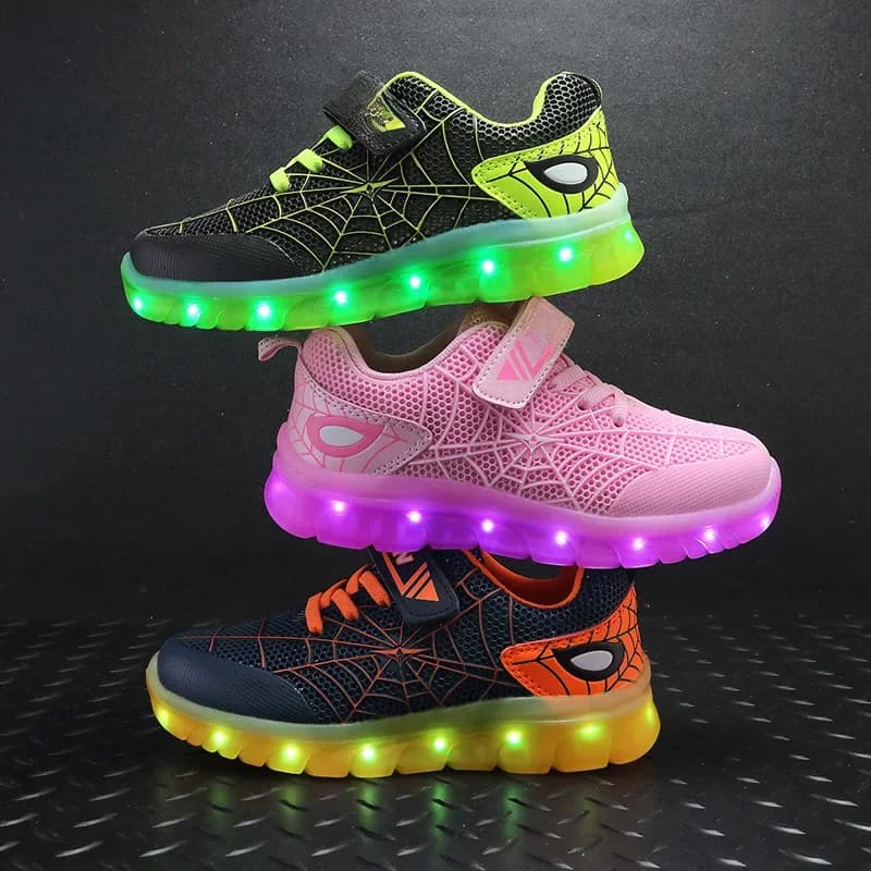 Kinderen Lichtgevende Gloeiende Sneakers Goud Roze Led Licht Rollerskateschoenen Nieuwe Mode Kindermeisjes USB Oplaadbare Schoenen Jongens