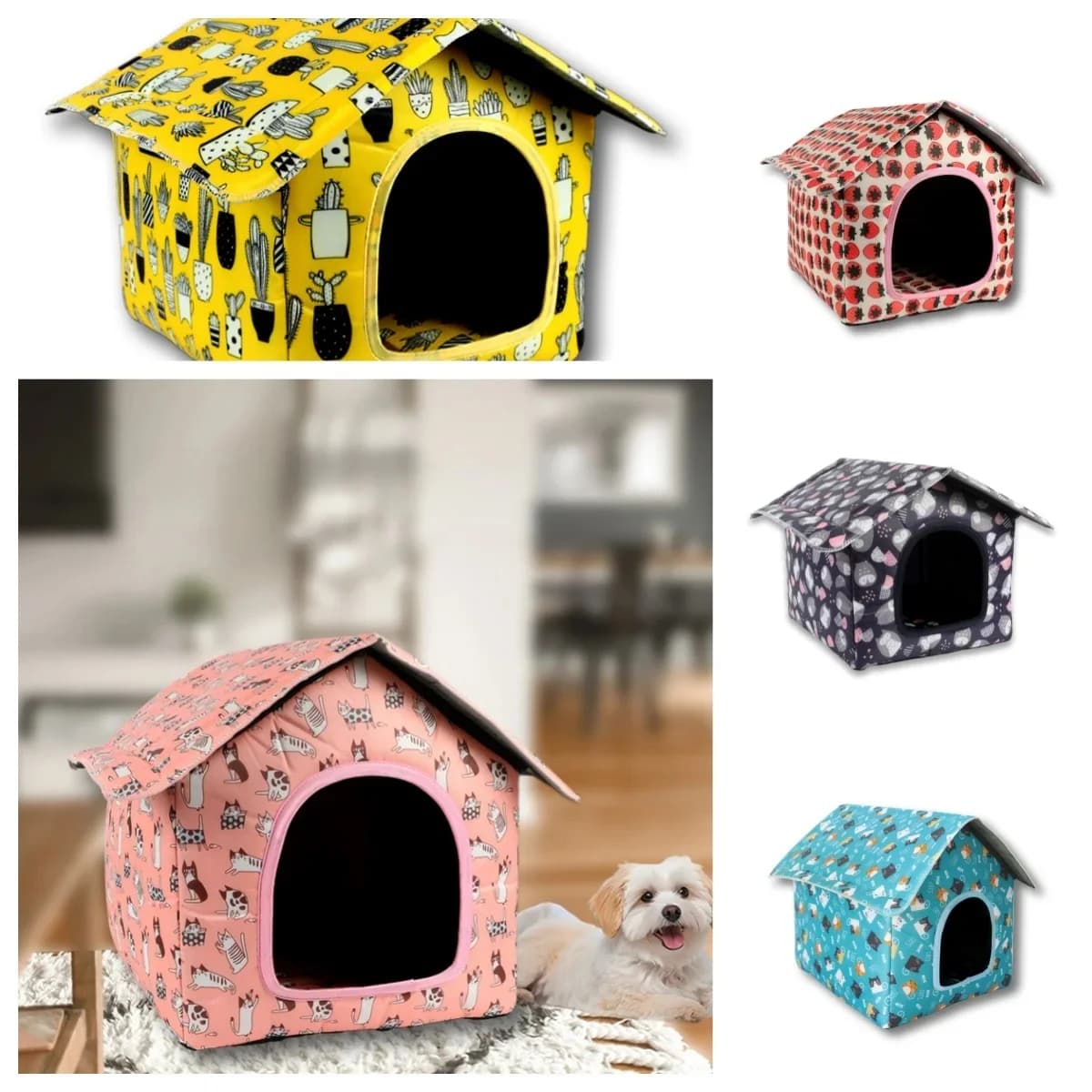 Waterbestendig opvouwbaar en afneembaar huisdierhuis Ideaal voor katten Honden in buitenomgevingen Kattenhuis Kattenhuis Dierbenodigdheden