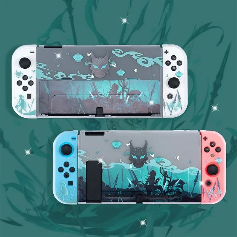 Genshin Xiao Anime Case Voor Nintendo Switch Oled/Switch Console En Vreugde-Con Schokabsorptie En Anti-Kras Hard Pc Cover