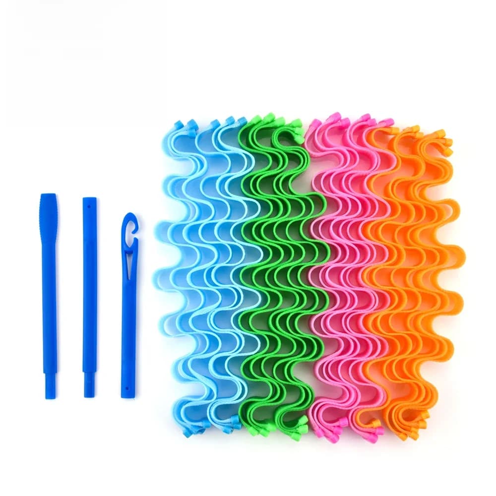 Onschadelijk Zacht Haarkrulspelden Heatless DIY Magic Wave Krullen Rollers Haaraccessoires Curling Perm Bar Zonder Warmte Voor Haar Tools