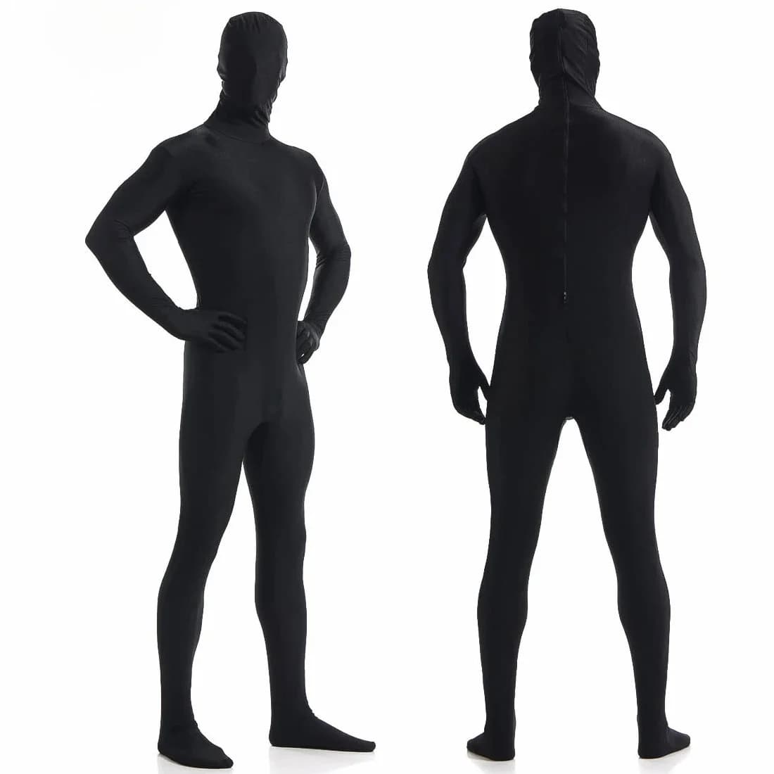 Speerise Volwassen Spandex Full Body Zentai Voor Halloween Mannen Nylon Zwarte Bodysuit Cosplay Pak Een Stuk Kostuums Groen Unitard