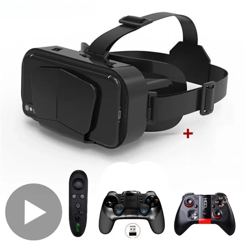 3D Virtual Reality VR-bril voor telefoon Mobiele smartphones 7-inch headset Helmspel met echte viar-bril Apparaten Lenzen Set