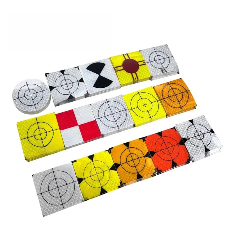 100pcs Size 20 30 40 50 60mm Reflector Sheet For Total Station Survey Geography Sheet Reflective Sticker
