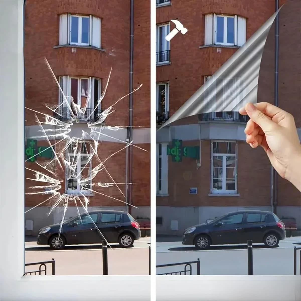 2mil Clear Uv Security Window Folie Shatterproof Explosieveilige Glas Beschermende Vinyl Anti Shatter Gehard Glas Film