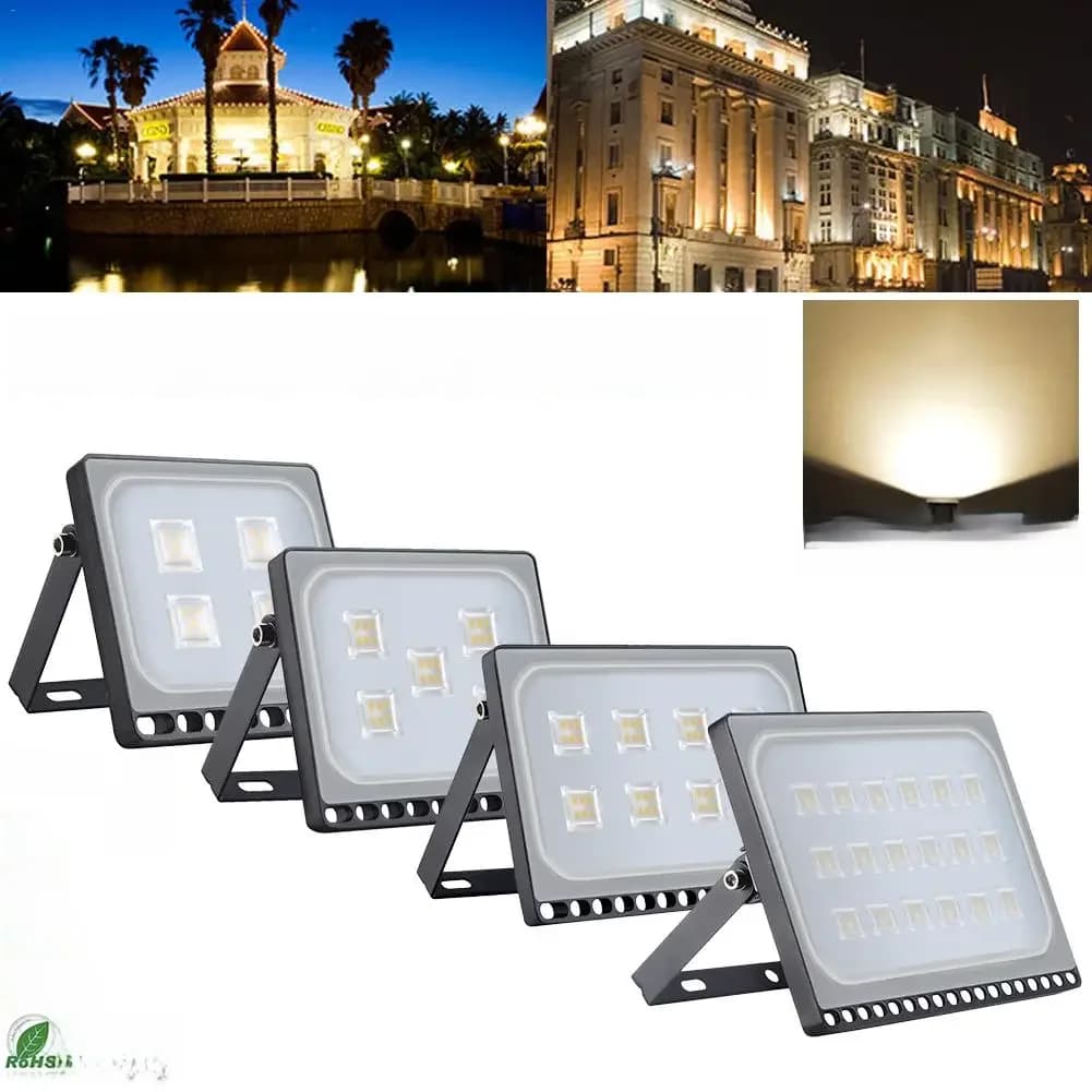 2 Stuks 220V Ultradunne Led Overstroming Licht Outdoor Verlichting Tuin Wandlamp Schijnwerper Led Spotlight IP67 Waterdichte 10W-300W Lights