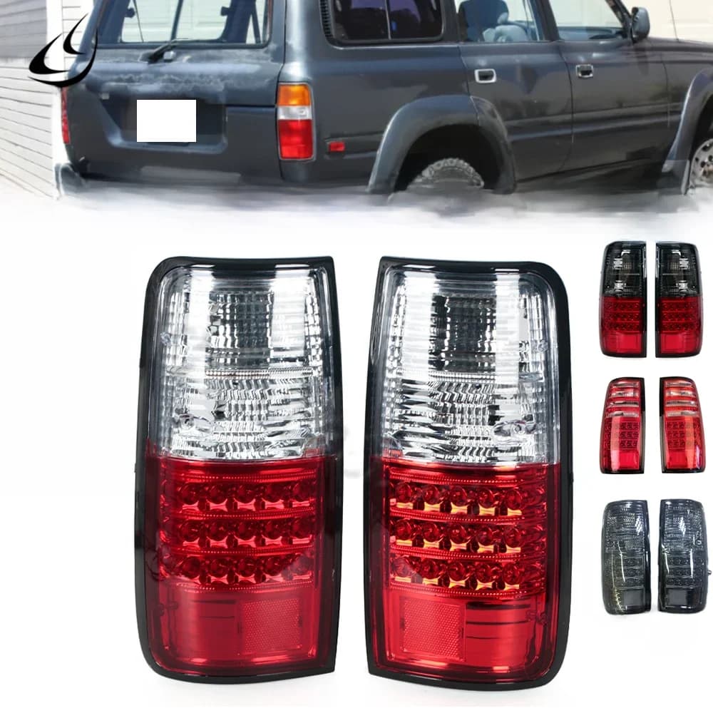 PMFC Auto Accessoires 1 Paar Achterrem Achterlicht Fit Voor Toyota Land Cruiser FJ80 1991 1992-1997 Richtingaanwijzer reflector Lamp