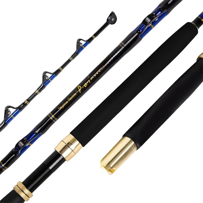 Diepzee Hengel Groot Spel Hengel 5'6 "30 50 80 130 Pond Nylon Kont 5 1 Roller Gids Tonijn Vissen Trolling Hengels Palen Tackelen