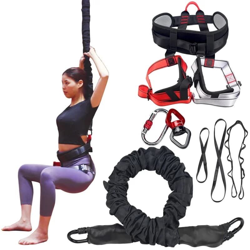 Bungee fitnessapparatuur set, danstraining, luchtyogabord, pilates elastische ophanging sling, trainer trektouw