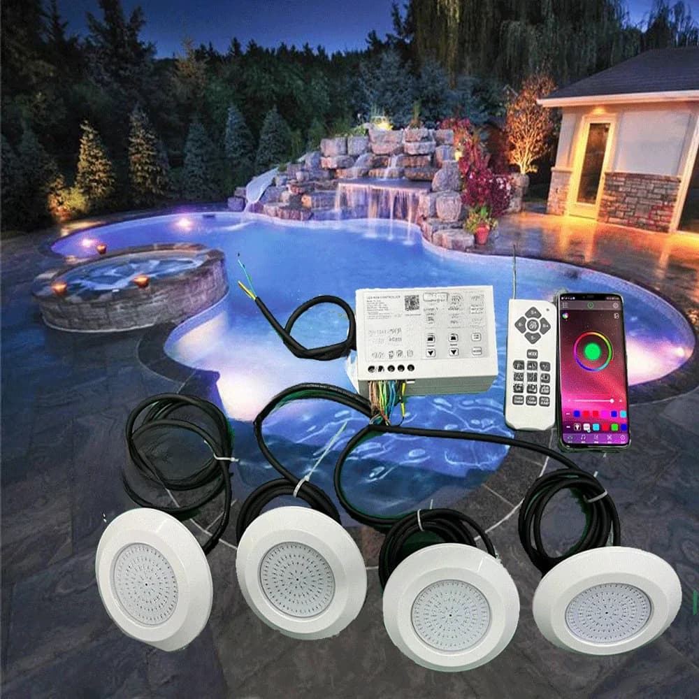 Dc 12V 12W Onderwater Spotlight Bluetooth App Control-Waterdichte Rgb Led Zwembadverlichting Fontein, Landschap, Piscina-Verlicht Zwembad