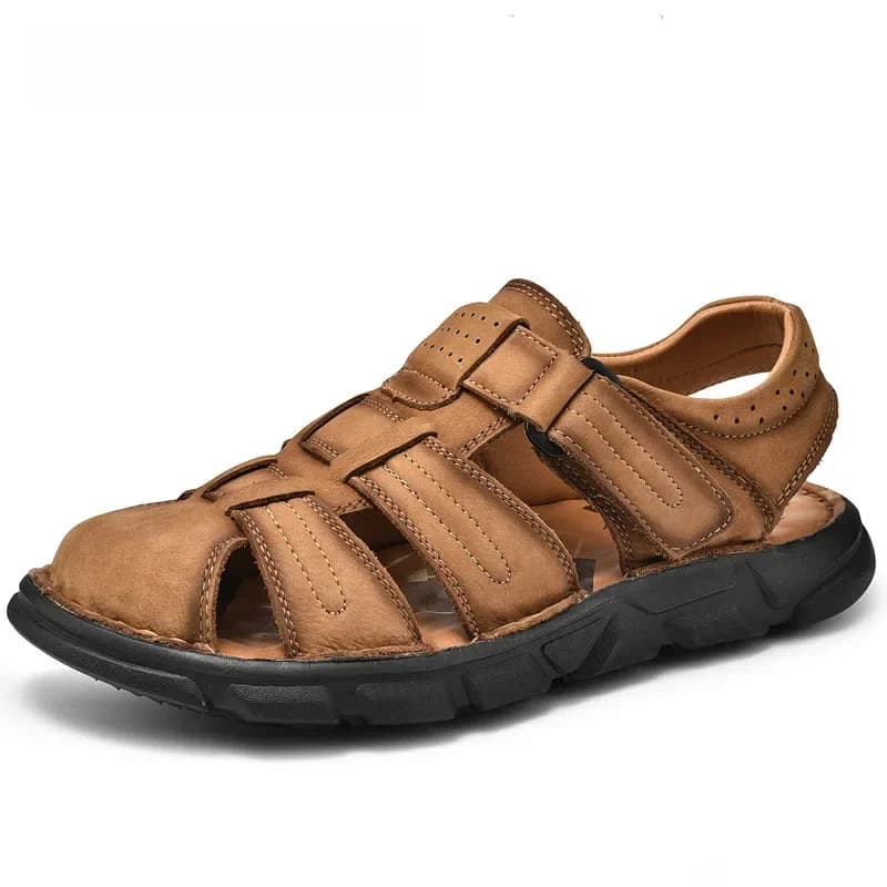 Nieuwe zomer lederen herensandalen Lichtgewicht herenschoenen Outdoor comfortabele strandsandalen Mode vrijetijdsschoenen Sneakers
