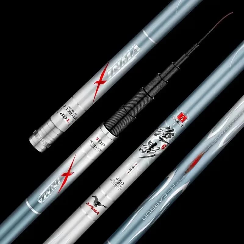ZZ349 3.6m 4.5m 5.4m 6.3m 7.2m 8m 9m 10m Draagbare 68cm Ingepakte Korte Sectie 37+ 28+ 19+ Harde Visstok Hi-Carbon Fiber 2 Punten
