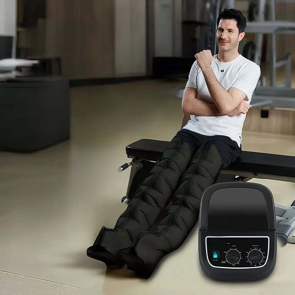 6-luchtkamers Beencompressie Massager Pressotherapie Massageapparaat Therapie Arm Taille Pneumatische luchtwikkels Ontspannen Pijnverlichting