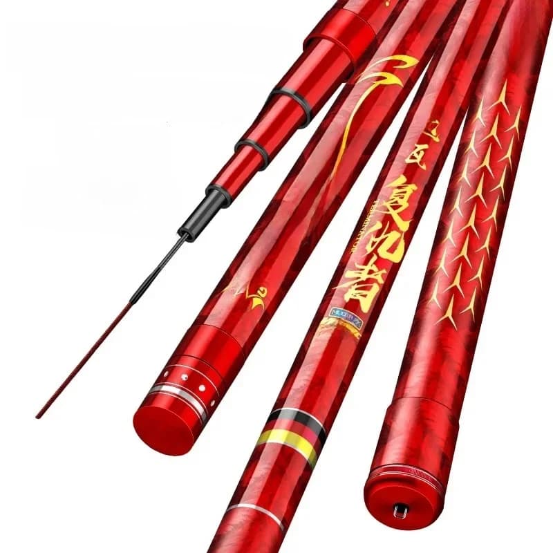 Dawa Avengers Super Hard En Licht 12H19 Kalibratie Groot Object Staaf Carbon Fiber 3.6M-12M Verstelbare Giant zware Hengel