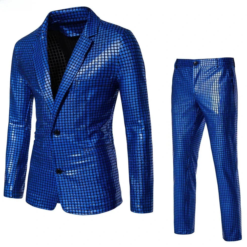 Hot koop pailletten hot gold heren disco party stage nachtclub glanzende coole prestaties kleding jasje Europese maat S-3XL