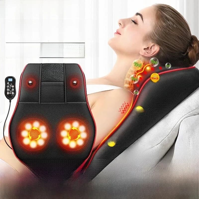 Elektrisch Cervicaal Kussen Voor Nek Airbag Tractie Shiatsu Hoofd Lichaam Rug Taille Massager Auto Met Verwarming Vibrerende Massage