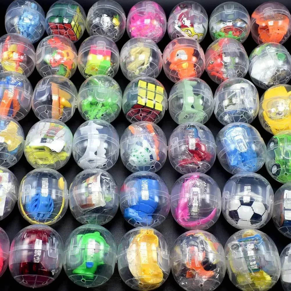 1-30 stuks NIEUWE 47mm Gacha Gemengde Bal Transparante Capsule Verrassingsei Model Poppen Speelgoed Speeltuin Spelautomaat