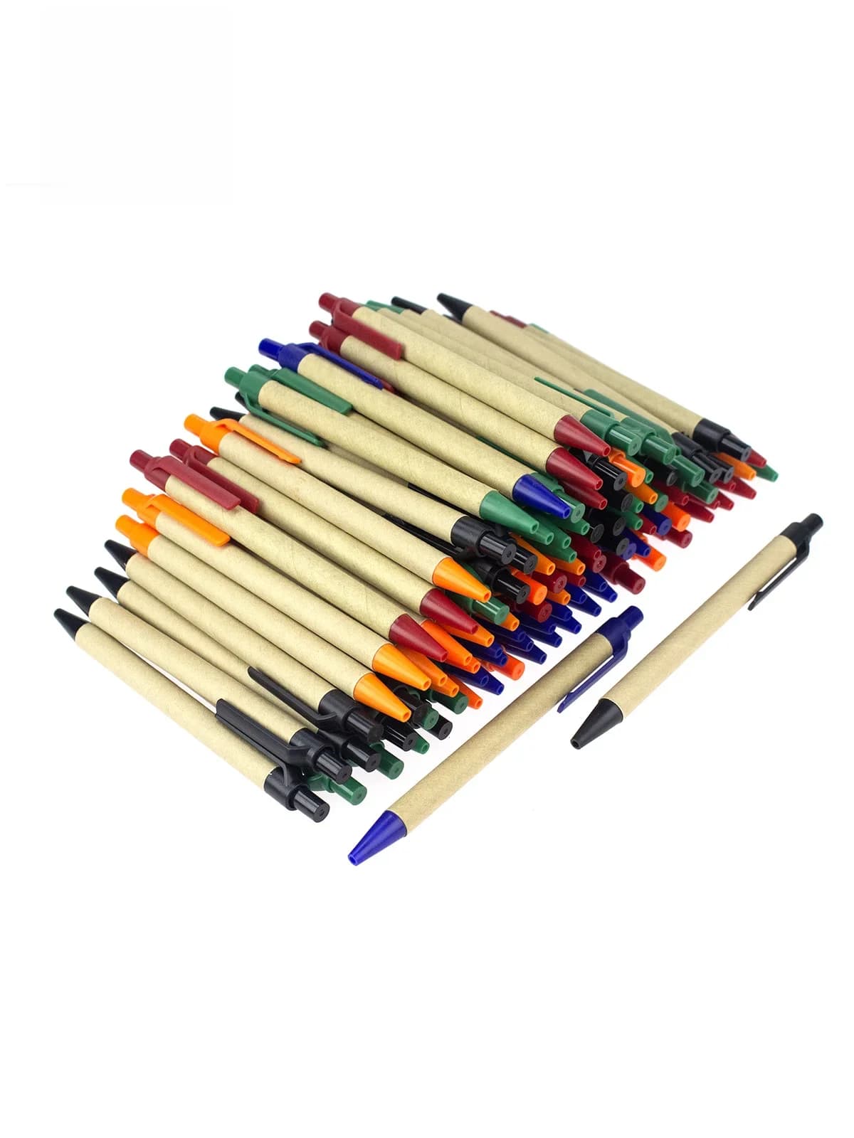 Lot 100 stks ECO Papier Balpen Zwarte Inkt Balpen Groen Concept Aangepaste pen Promotie Logo Gift Giveaway Gepersonaliseerde Pen Freebie
