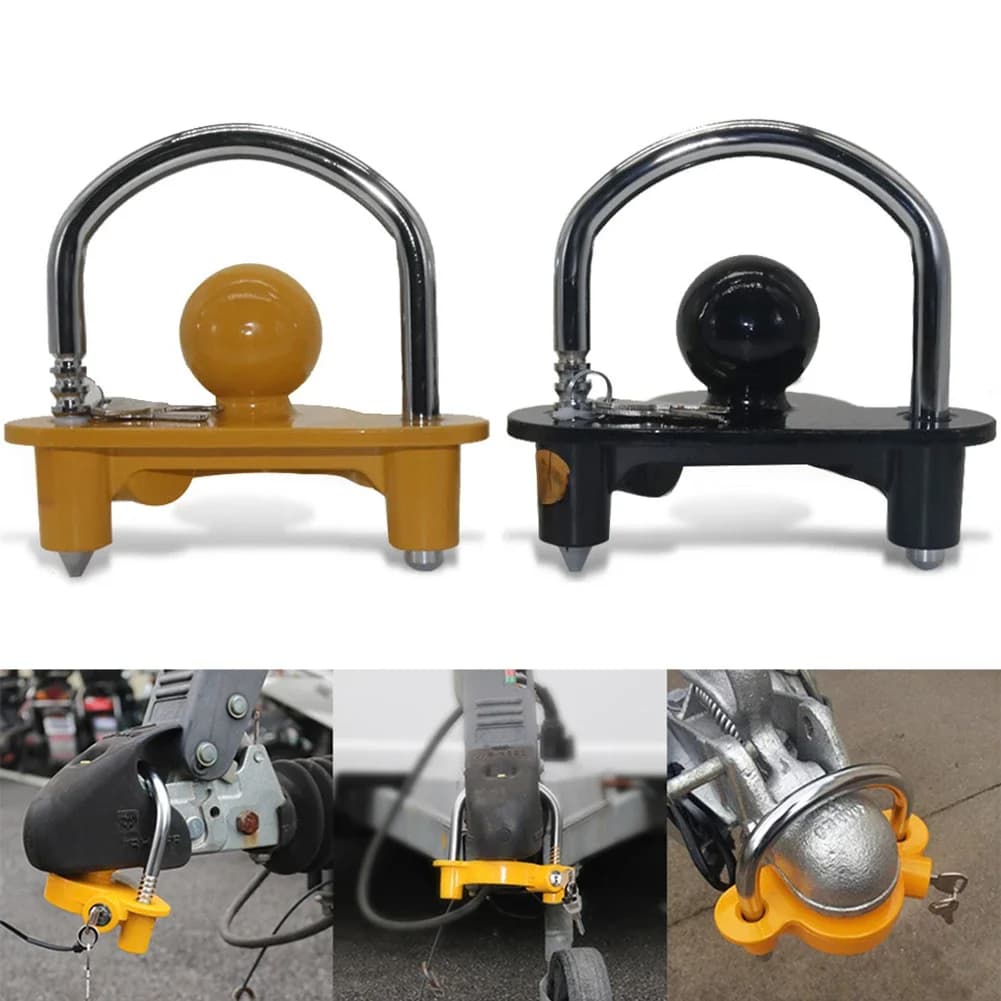 1 stks Universele Anti-Diefstal Slot Hitch Koppeling Slot Trailer Onderdelen Trekbal Caravan Camping Anti Diefstal Trailer Accessoires