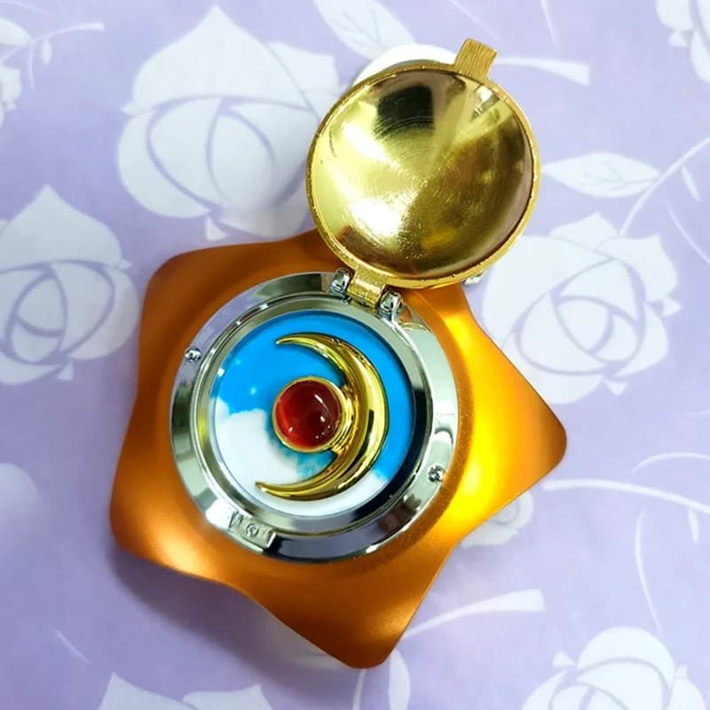 100% Handgemaakte Sailor Anime Star Maanlicht Geheugen Medaillon Sterrenhemel Muziek Doos Metalen Cosplay Props Japan Anime Geschenken