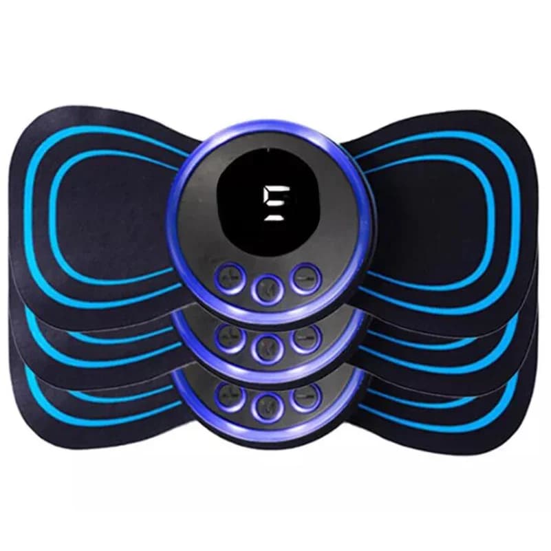 4Pcs Lcd-scherm Ems Nekmassage Elektrische Massager Cervicale Nek Patch 8 Modus Pulse Spier Stimulator Draagbare Relief pijn