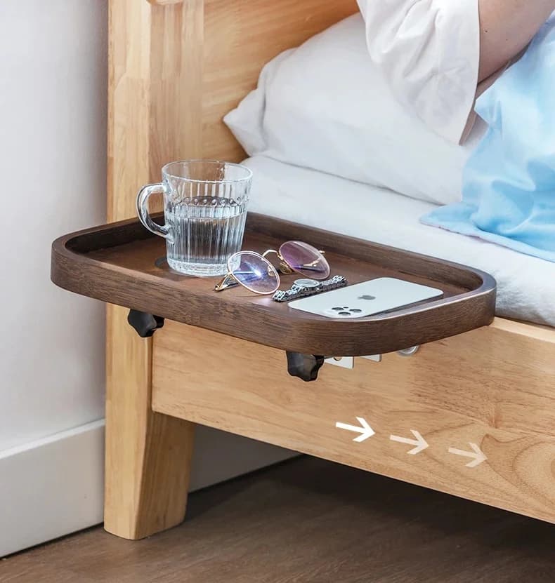 Hout Nachtkastje Plank Voor Bed En Stapelbed Plank Lade Tafel Caddy Top Stapelbed Organizer Klem Op Plank Voor College slaapzaal Stapelbed