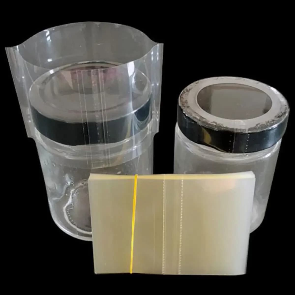 400X PVC Krimpfolie Blower Heat Seal Platte Mond Transparant Plastic Warmtekrimpbaar voor Flessen Hals Caps Jar Deksels Pot